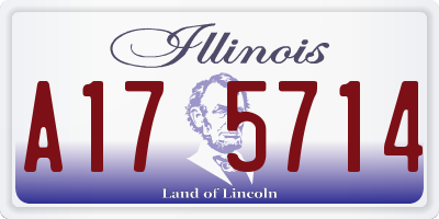 IL license plate A175714