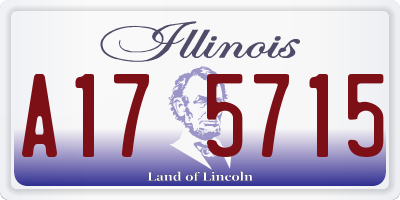 IL license plate A175715