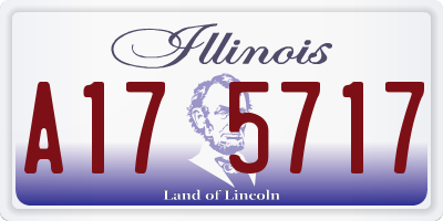 IL license plate A175717