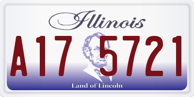 IL license plate A175721