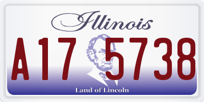 IL license plate A175738