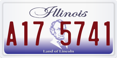 IL license plate A175741