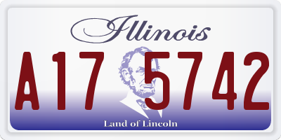 IL license plate A175742