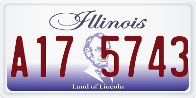 IL license plate A175743