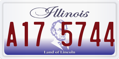 IL license plate A175744