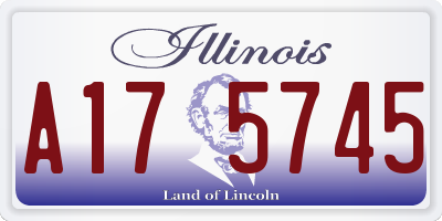 IL license plate A175745