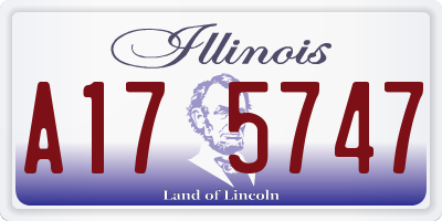 IL license plate A175747