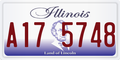 IL license plate A175748