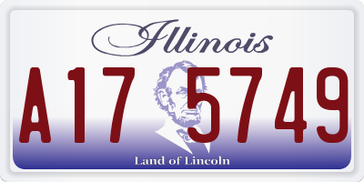 IL license plate A175749