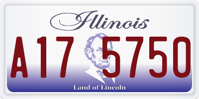 IL license plate A175750