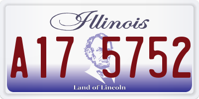 IL license plate A175752