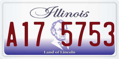 IL license plate A175753