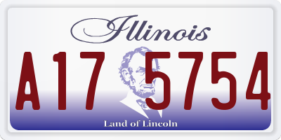 IL license plate A175754