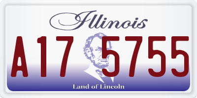 IL license plate A175755