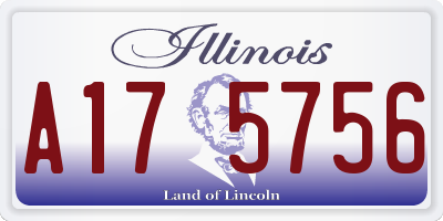 IL license plate A175756