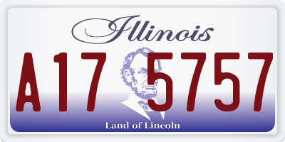 IL license plate A175757