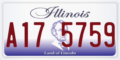 IL license plate A175759