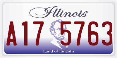 IL license plate A175763