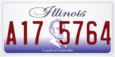 IL license plate A175764