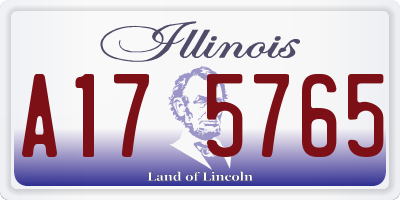 IL license plate A175765