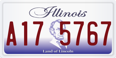 IL license plate A175767