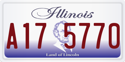 IL license plate A175770