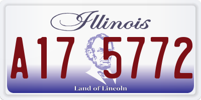 IL license plate A175772