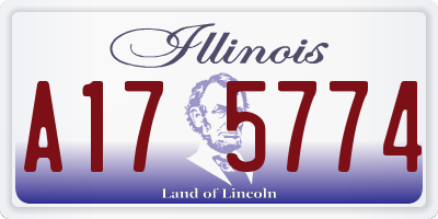 IL license plate A175774