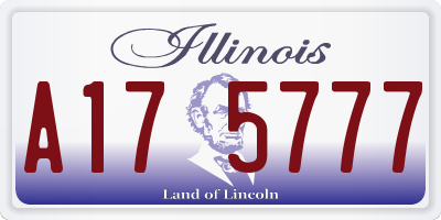 IL license plate A175777