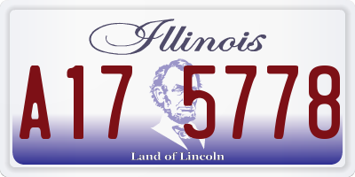 IL license plate A175778