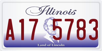 IL license plate A175783
