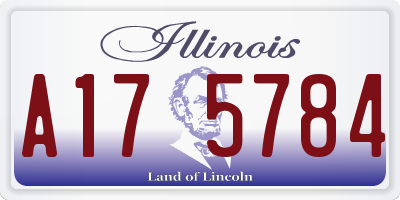 IL license plate A175784