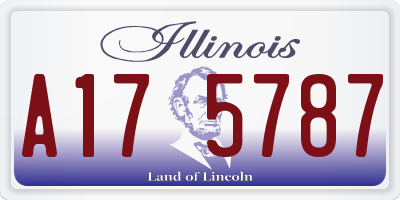 IL license plate A175787