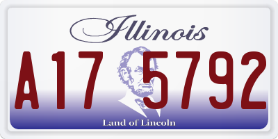 IL license plate A175792