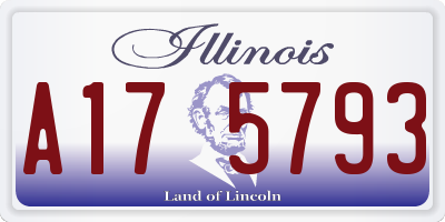 IL license plate A175793
