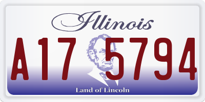 IL license plate A175794