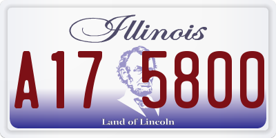 IL license plate A175800