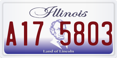 IL license plate A175803