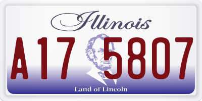IL license plate A175807