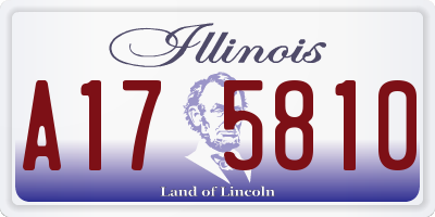 IL license plate A175810