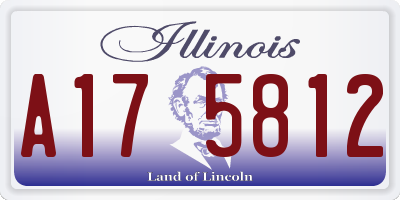 IL license plate A175812