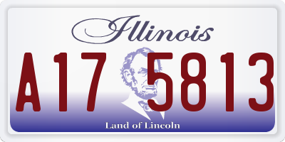 IL license plate A175813