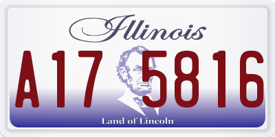 IL license plate A175816