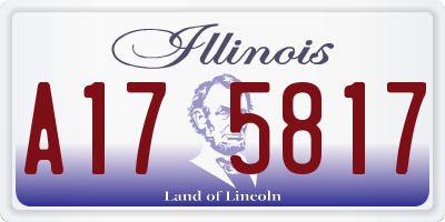 IL license plate A175817