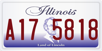 IL license plate A175818