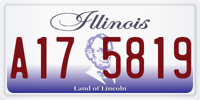 IL license plate A175819
