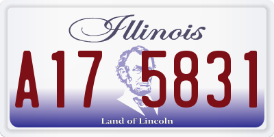 IL license plate A175831