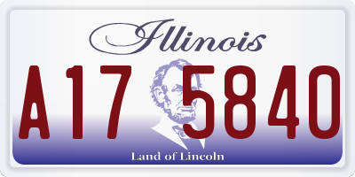 IL license plate A175840