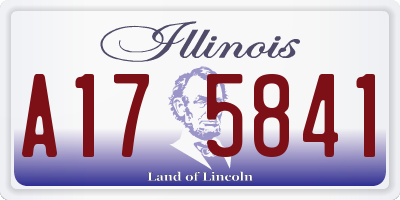 IL license plate A175841