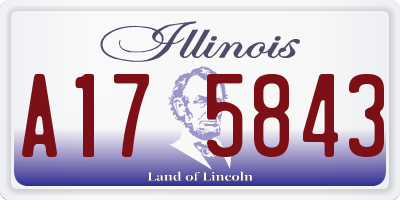 IL license plate A175843